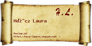 Hécz Laura névjegykártya